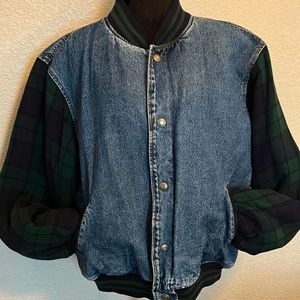 Vintage GAP denim/flannel bomber jacket